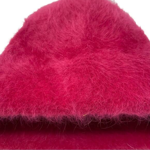 Pink Rabbit Fur Blend Cloche Hat - Picture 3 of 6